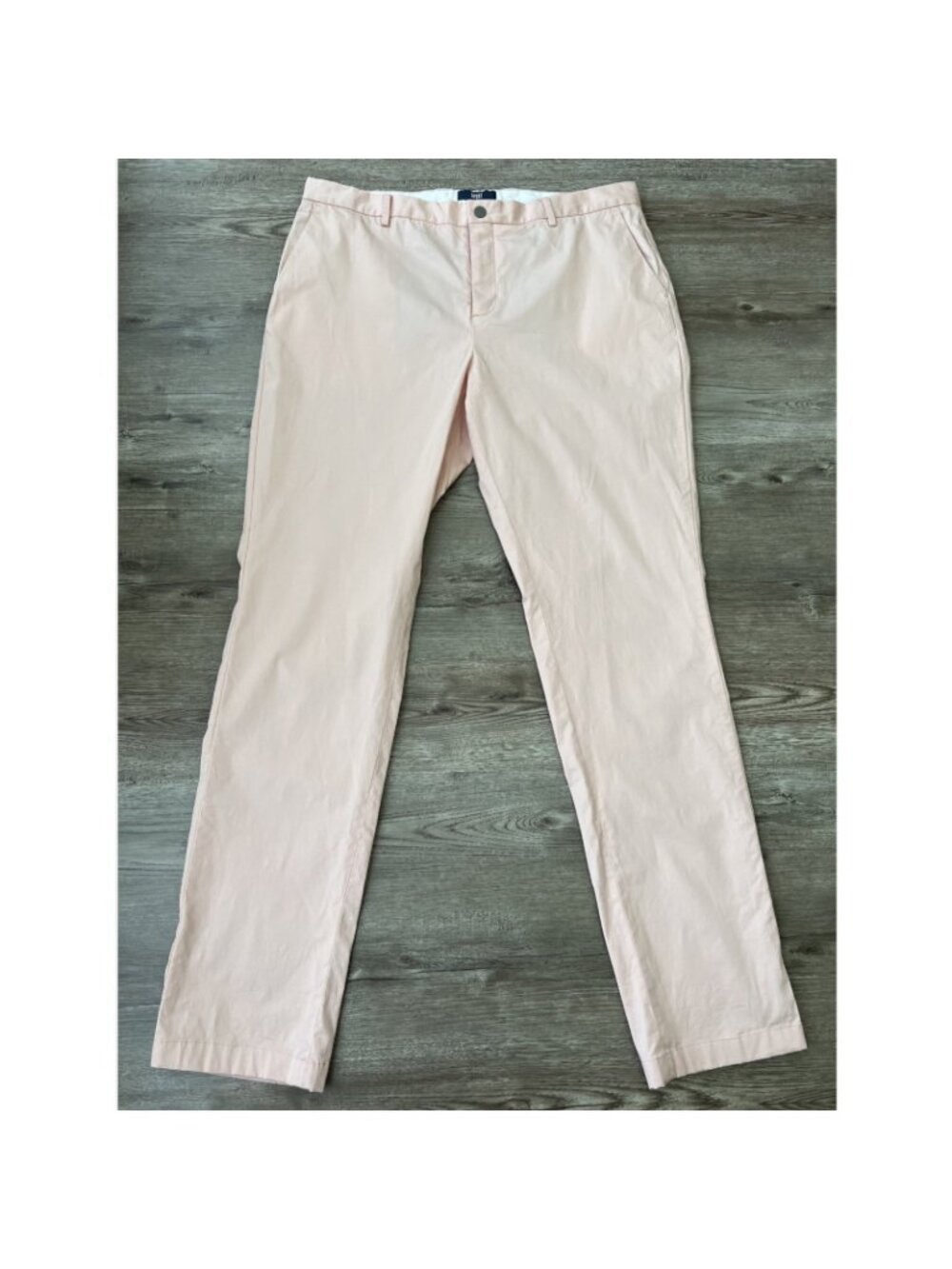 SPOKE Lightweight Summer Chino Pants Mens 38x35 Light Pink Build C Athletic Fit
